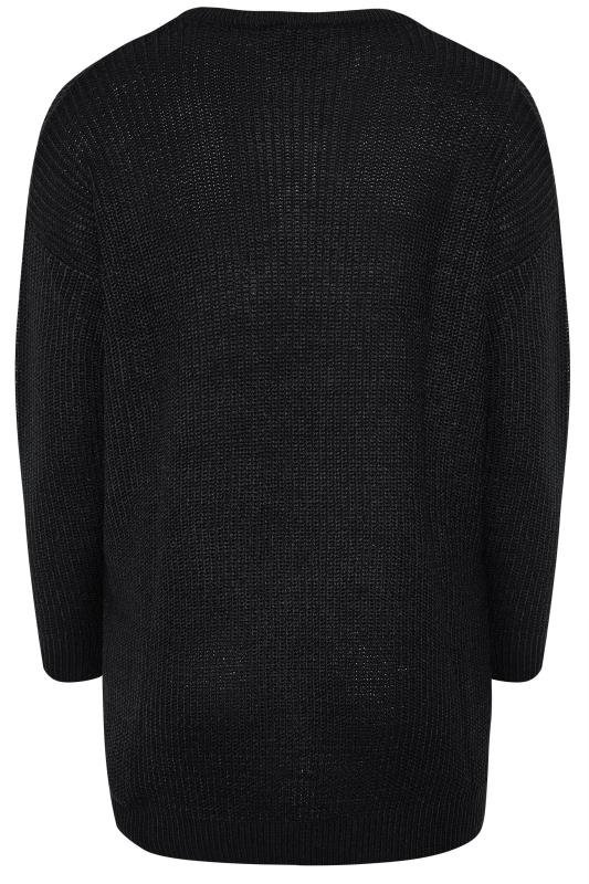 Plus Size Curve Black Essential Knitted Jumper | Yours Clothing 6