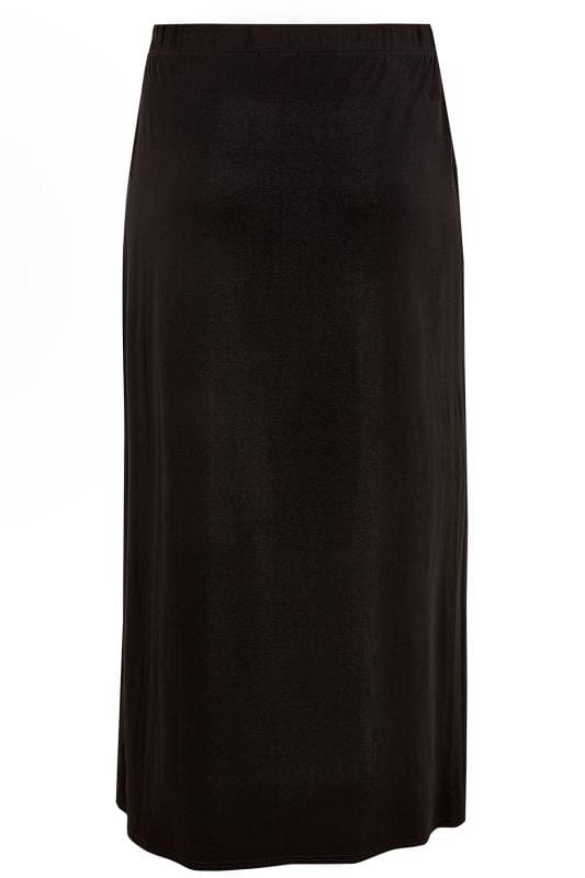 YOURS Plus Size Black Jersey Stretch Maxi Tube Skirt | Yours Clothing 5