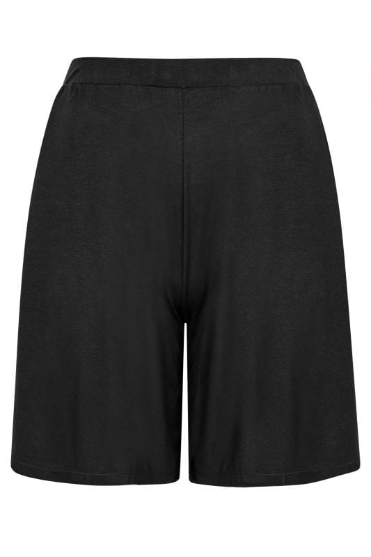 YOURS Plus Size Black Jersey Pull On Shorts | Yours Clothing 6