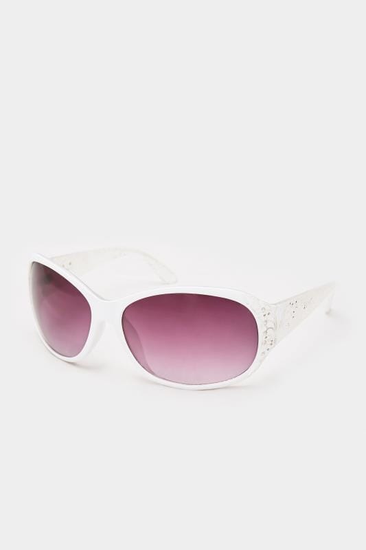 White Filigree Sunglasses | Yours Clothing 1