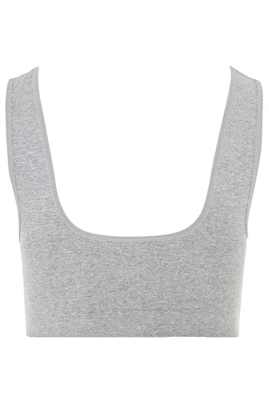 Plus Size Grey Seamless Non-Padded Non-Wired Bralette | Yours Clothing 5
