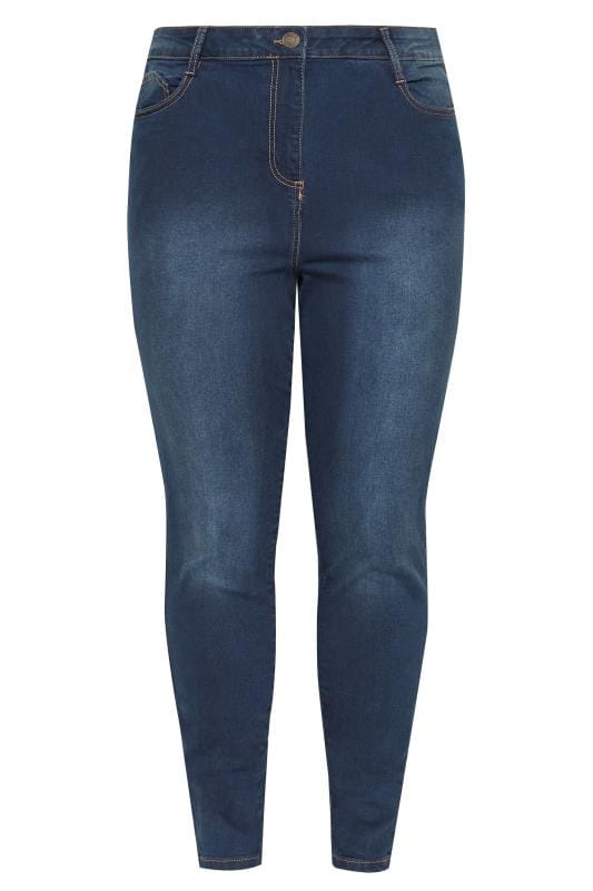 Plus Size Indigo Blue Skinny Stretch AVA Jeans | Yours Clothing 2
