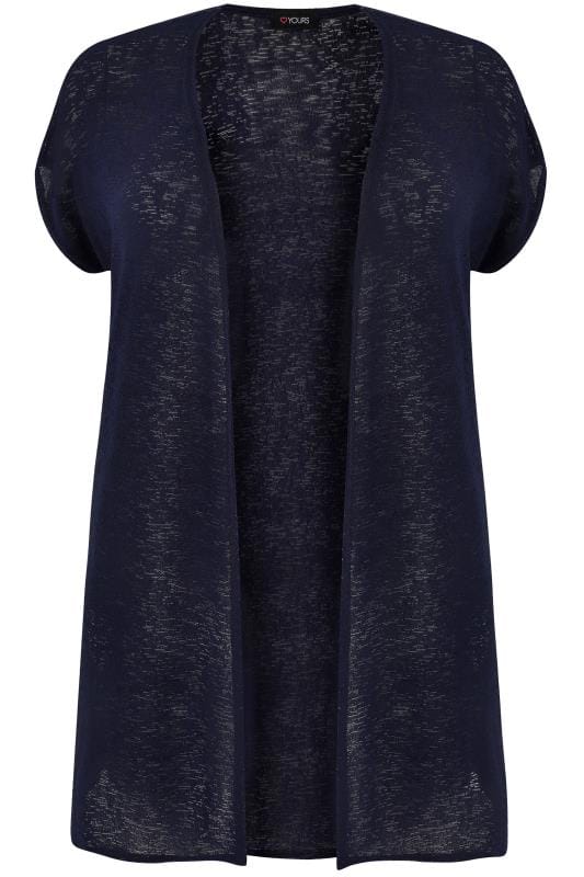 Plus Size Curve Navy Blue Cardigan | Yours Clothing 4