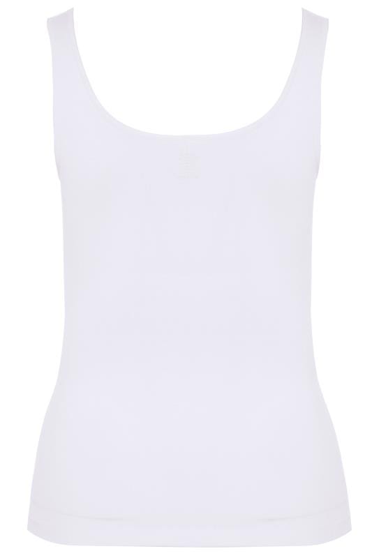 Plus Size White Seamless Control Vest Top | Yours Clothing 4