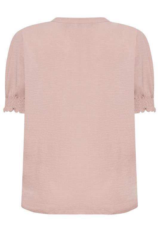 M&Co Light Pink Check Frill Blouse | M&Co 7