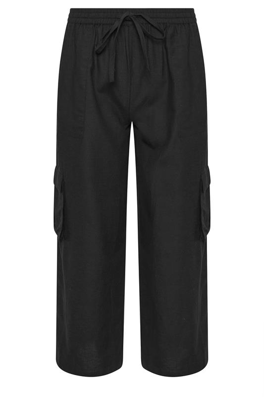 PixieGirl Petite Women's Black Cargo Wide Leg Trousers | PixieGirl 5