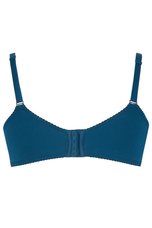 YOURS Plus Size Teal Green Stretch Lace Non-Padded Underwired Balcony Bra | Yours Clothing 6