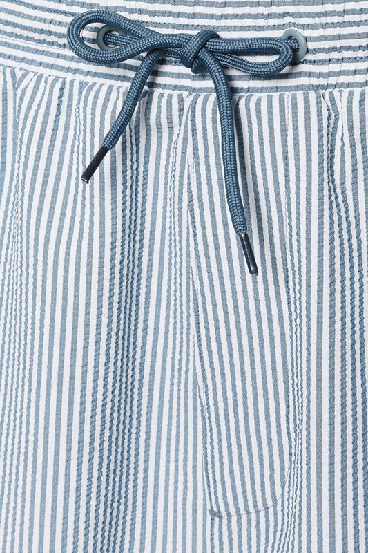 BadRhino Big & Tall Blue Stripe Seersucker Swim Shorts | BadRhino 8