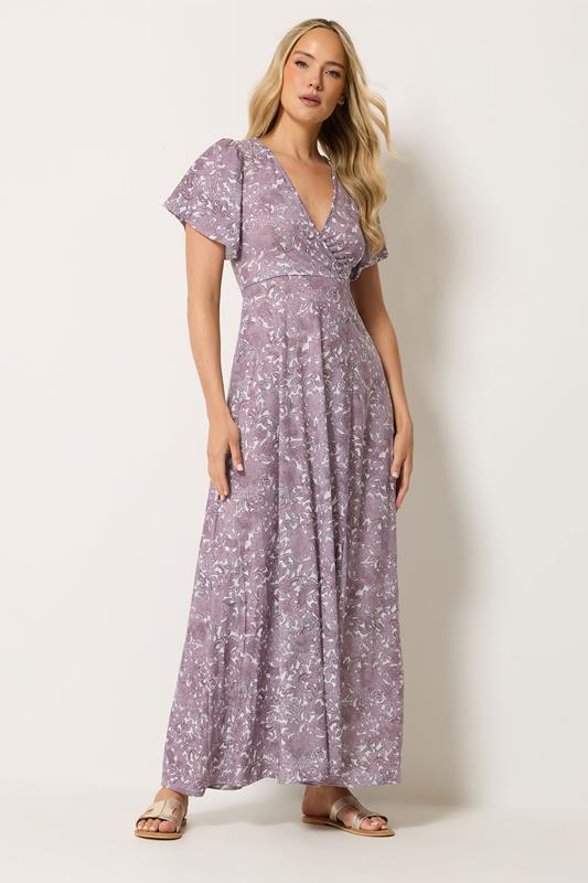 LTS Tall Women's Pink Floral Wrap Maxi Dress | Long Tall Sally 1