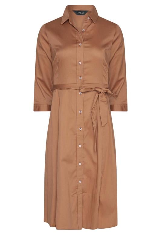 M&Co Brown Tie Waist Shirt Dress | M&Co 6