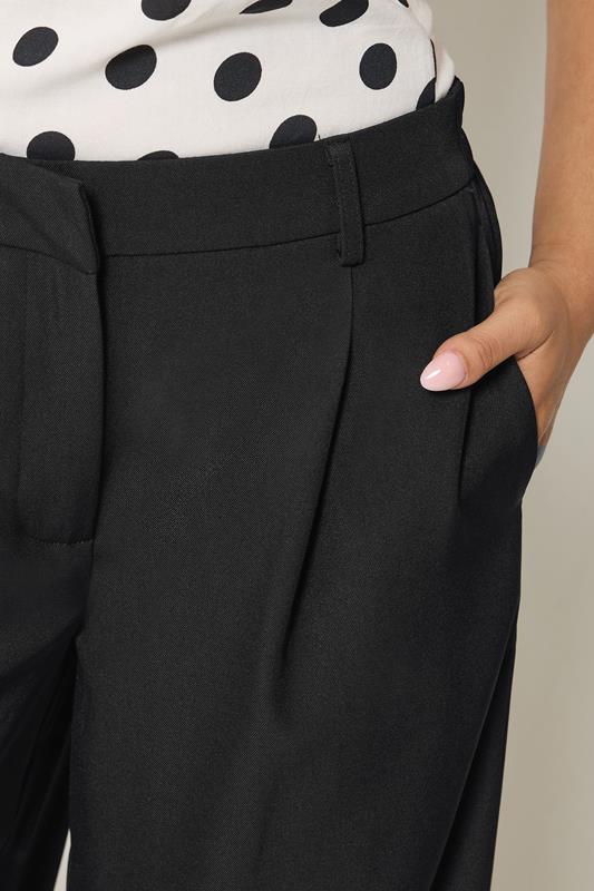 PixieGirl Petite Women's Black Barrel Leg Trousers | PixieGirl  4
