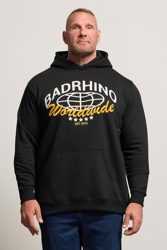 BadRhino Big & Tall Black Worldwide Hoodie