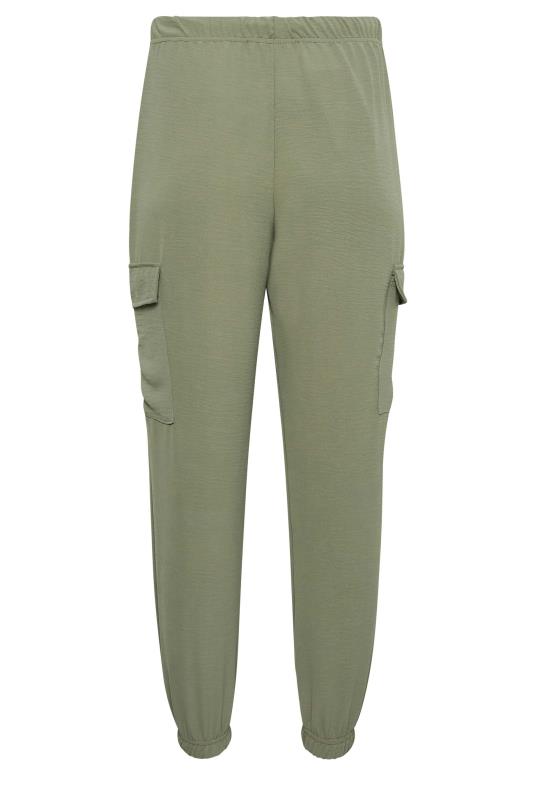 PixieGirl Khaki Green Utility Cuffed Cargo Trousers | PixieGirl 5