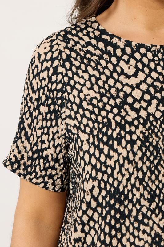 EVANS Plus Size Natural Brown Animal Markings Jersey Top | Evans 4
