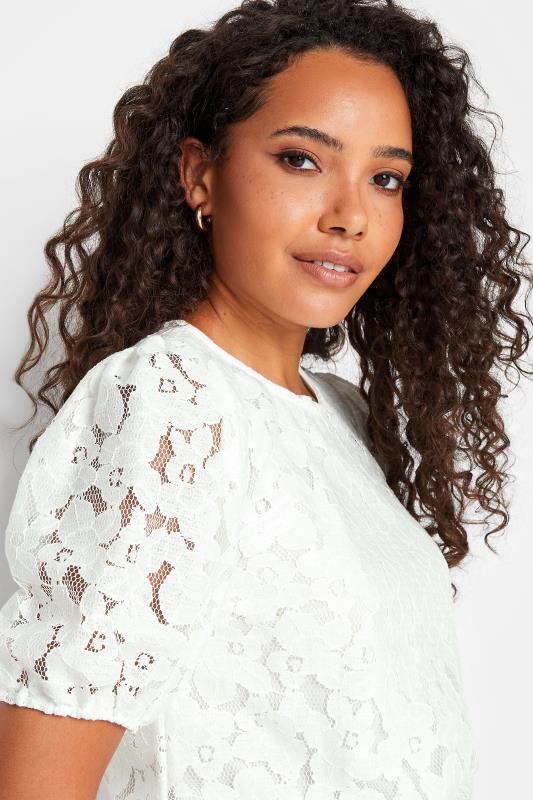 M&Co White Lace Puff Sleeve Blouse | M&Co 4