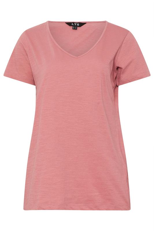 LTS Tall 2 Pack Pink & Grey Cotton V-Neck T-Shirts | Long Tall Sally  9