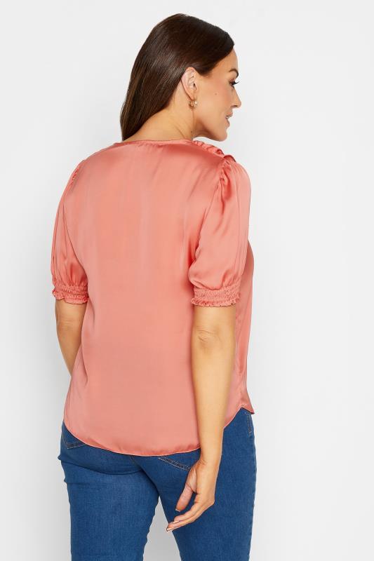 M&Co Coral Pink Frill Front Blouse | M&Co 3
