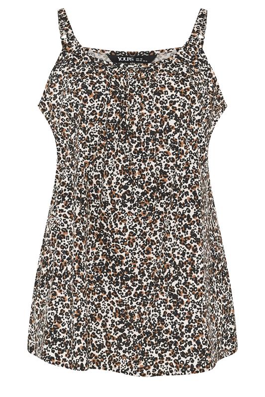 YOURS Plus Size Brown Leopard Print Vest Top \ Yours Clothing 5
