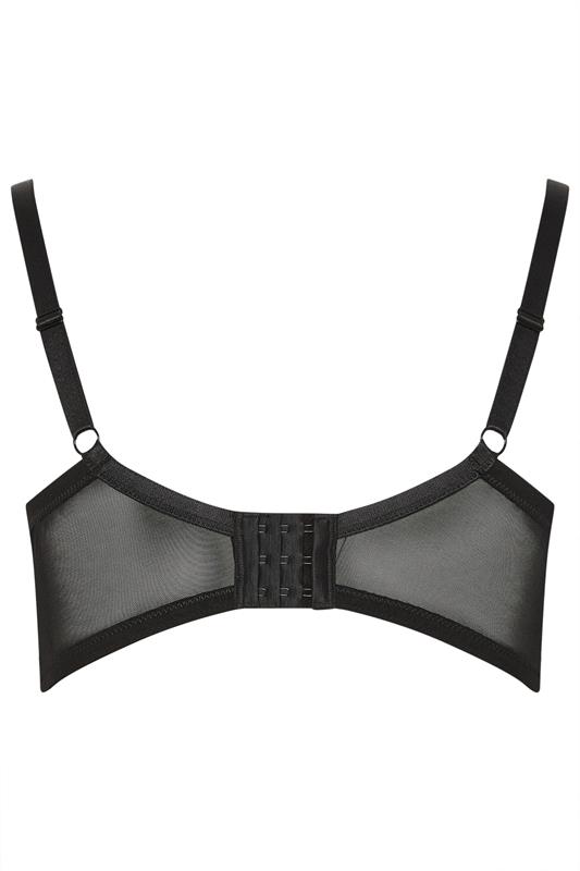 YOURS Plus Size Black & Gold Floral Padded Bra | Yours Clothing 6
