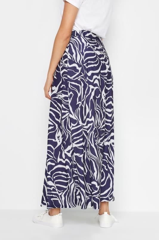 M&Co Navy Blue Abstract Print Maxi Skirt | M&Co 3