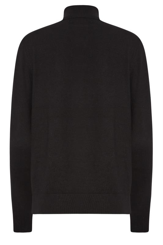 Jack & Jones Essentials roll neck sweater in black