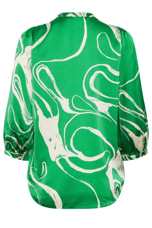 M&Co Green Abstract Print 3/4 Sleeve Blouse | M&Co 7