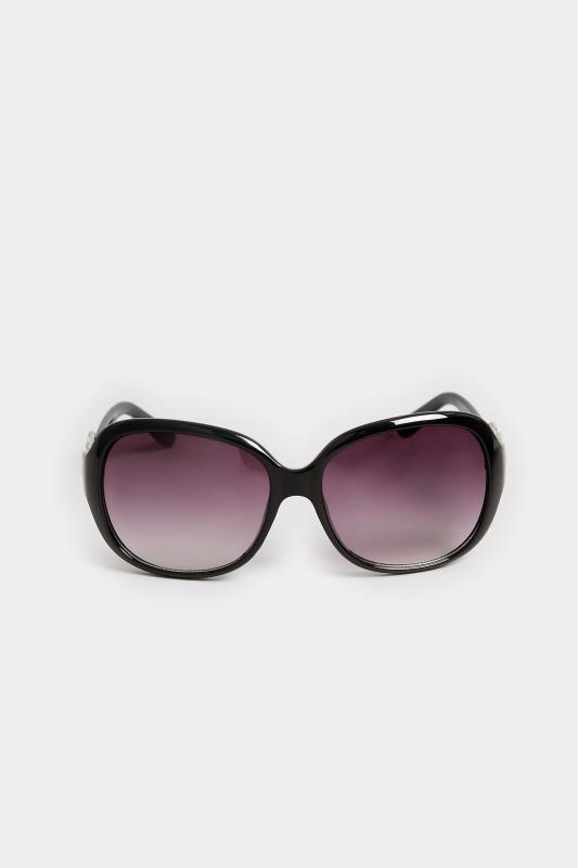 Black Oversized Double Circle Sunglasses | Yours Clothing 2