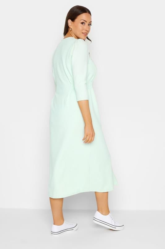 M&Co Green Textured Button Through Dress | M&Co 3