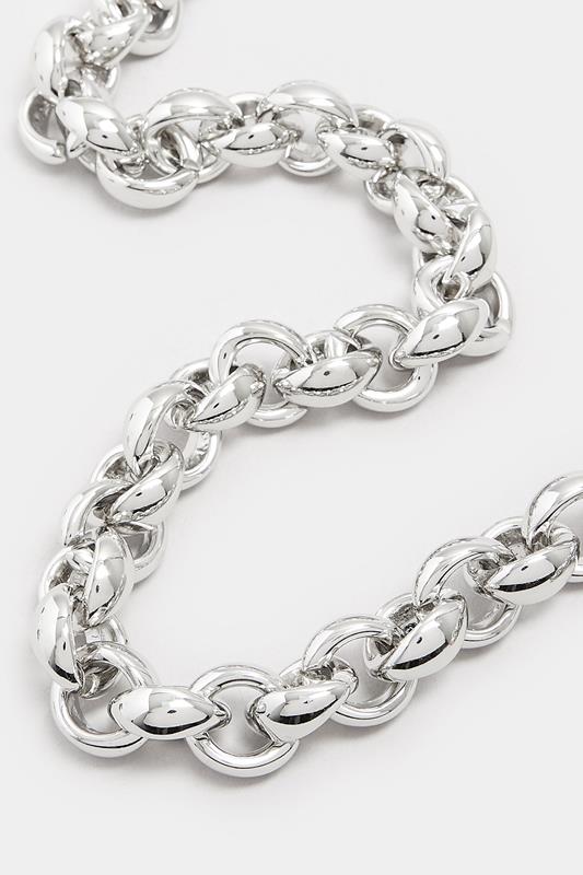 Silver Tone Linked Chain Necklace | Yours Clothing 2