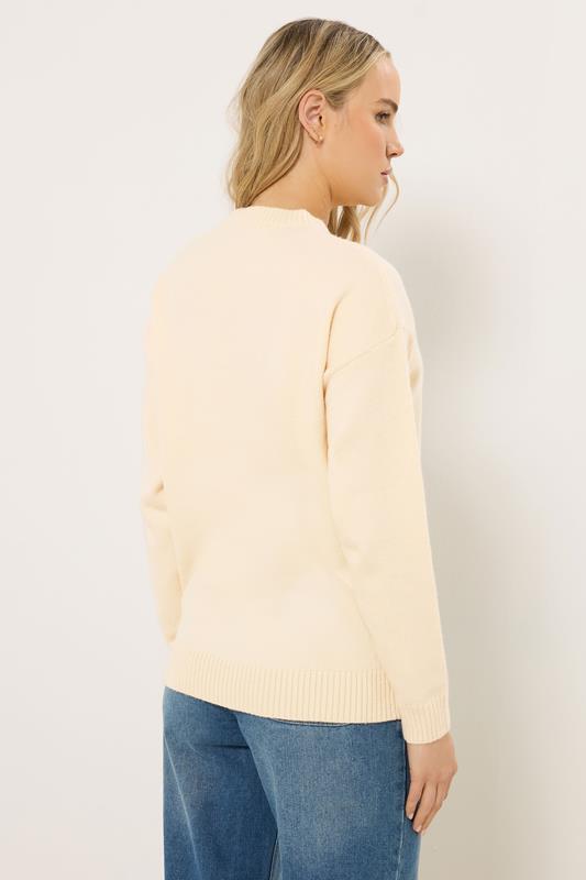 LTS Tall Ivory White Floral Embroidered Jumper | Long Tall Sally  2