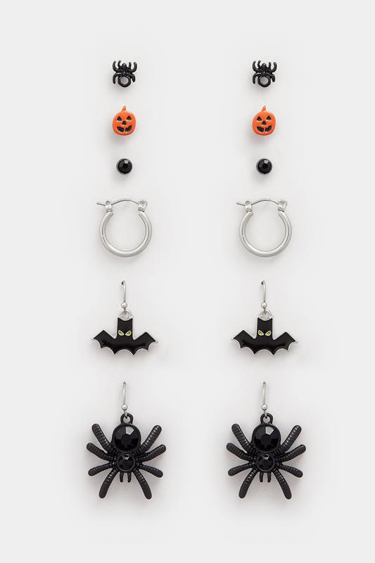  Yours 6 PACK Black Novelty Halloween Earrings