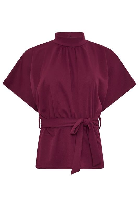 STAR Red High Neck Belted Top | StarByJM 5