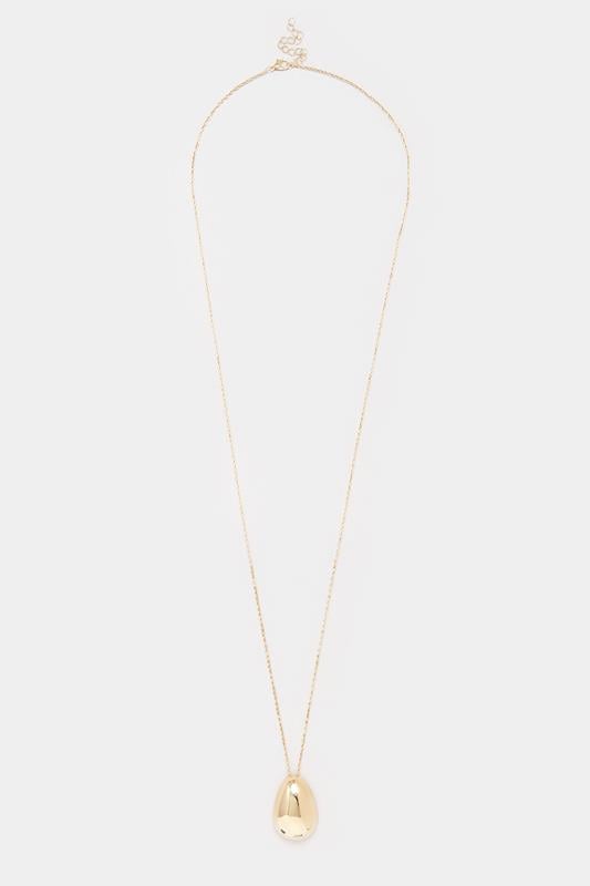  Yours Gold Tone Drop Pendant Long Necklace
