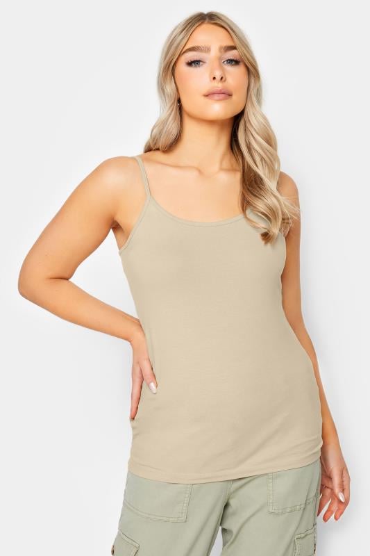 M&Co 3 PACK Beige Brown & White Cami Vest Tops