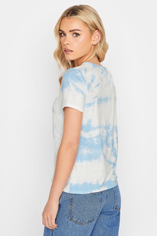 Petite White & Blue Tie Dye T-Shirt | PixieGirl 3