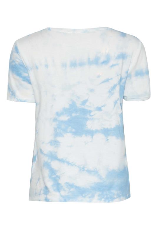Petite White & Blue Tie Dye T-Shirt | PixieGirl 6