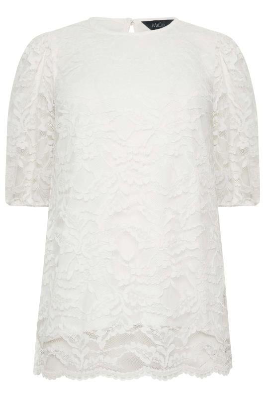 M&Co White Lace Floral Blouse | M&Co 6