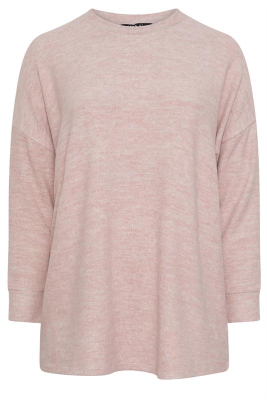 YOURS Plus Size Light Pink Soft Touch Jumper | Yours Clothing 5