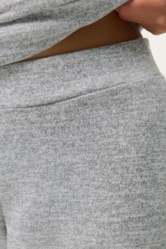 PixieGirl Petite Women's Grey Marl Soft Touch Wide Leg Trousers | PixieGirl 4