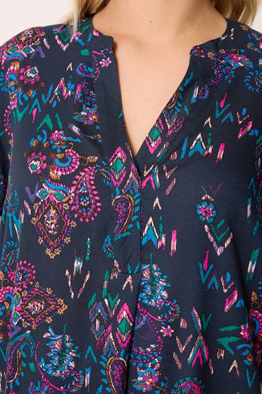 YOURS Plus Size Black Paisley Pleat Front Dress | Yours Clothing 4