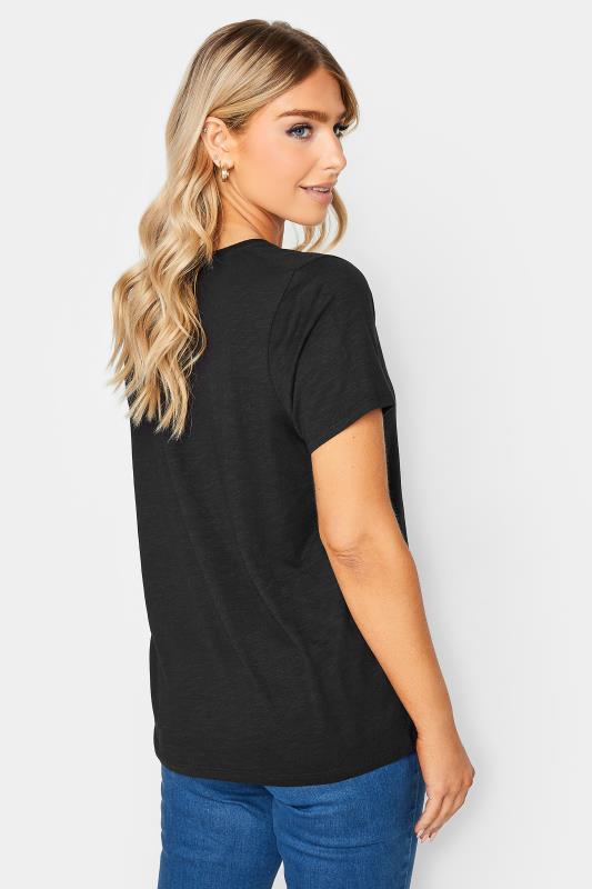 M&Co Black V-Neck Cotton T-Shirt | M&Co 3
