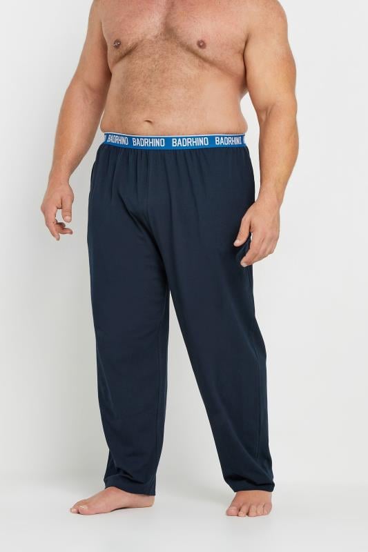 BadRhino Big & Tall 2 PACK Navy Blue Lounge Trousers | BadRhino 1
