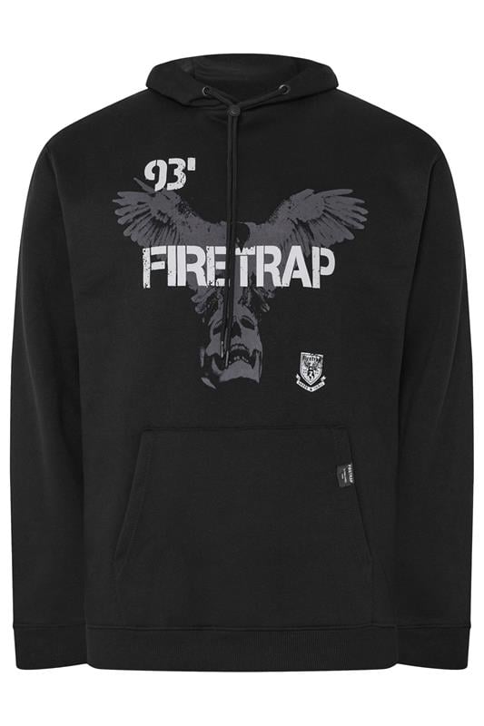 FIRETRAP Big & Tall Black Hawk Hoodie | BadRhino 4