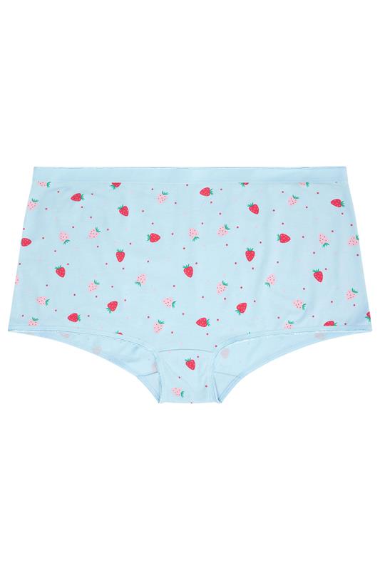 YOURSET 5 PACK Plus Size Blue Berry Print Shorts | Yours Clothing 7