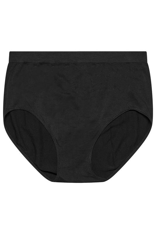 YOURSET Plus Size 2 PACK Black & White Seamless Light Control Full Briefs | Yours Clothing  9