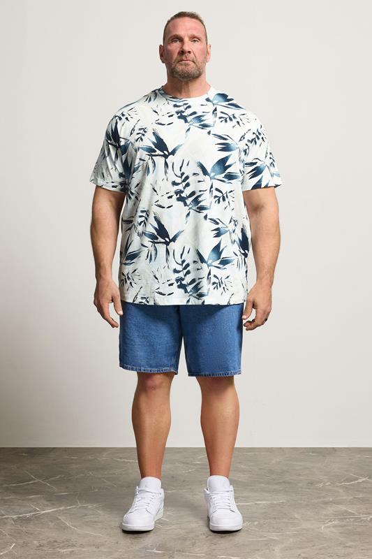 JACK & JONES Big & Tall Blue Denim Shorts | BadRhino 1
