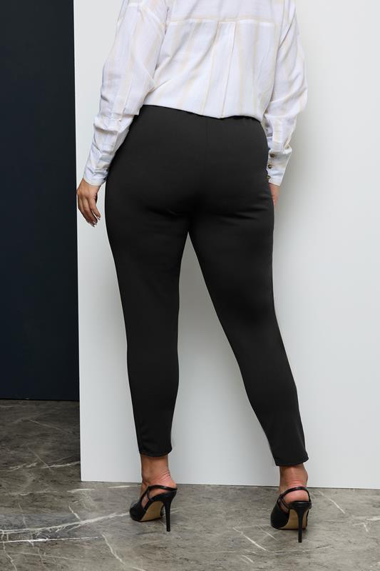 Plus Size Black Tapered Trousers | Yours Clothing 2