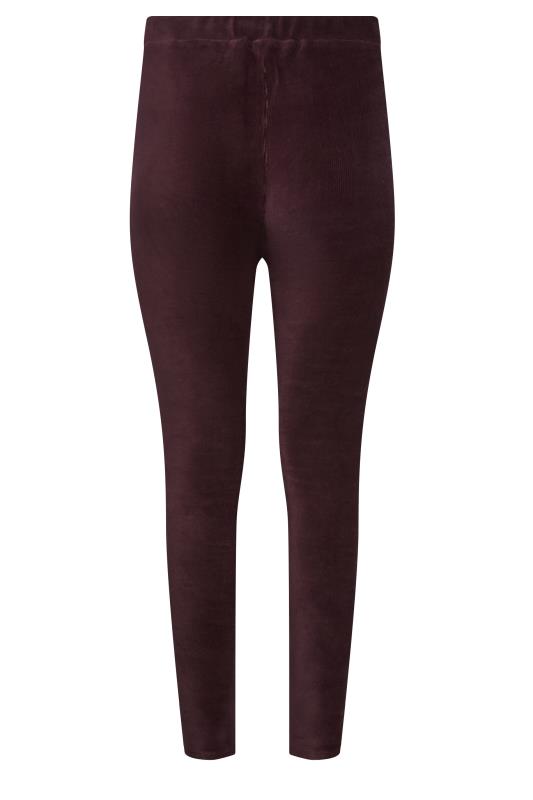 M&Co Berry Red Cord Stretch Leggings | M&Co 5