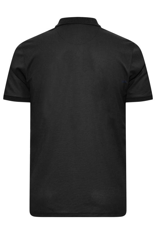 BadRhino Big & Tall Black Pique Golf Polo Shirt | BadRhino 5