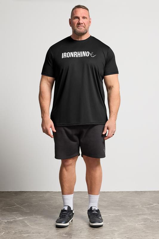IronRhino Big & Tall Black Branded Performance T-Shirt | BadRhino 1